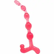Bendy twist Analkulor, beads - Röd