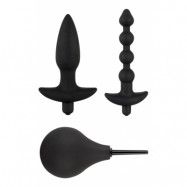 Black Velvet Vibrating Anal Kit