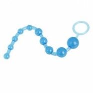 Blue - Silicone Anal Beads- Skön anal sexleksak - Nu halva priset