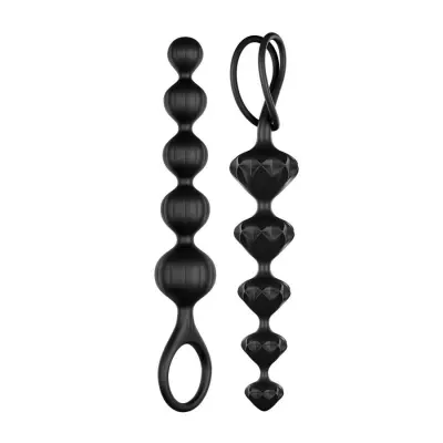 Satisfyer - Set of 2 Anal Beads, Black