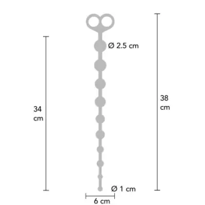 Toyjoy Flexible Anal Beads Black