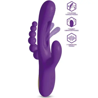 Triya Vibe With Flipping Tongue& Anal Beads
