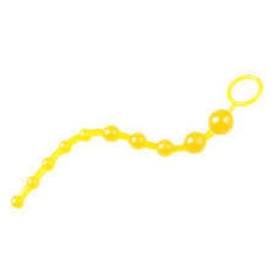 Yellow - Silicone Anal Beads- Skön anal sexleksak - Nu mer än halva priset