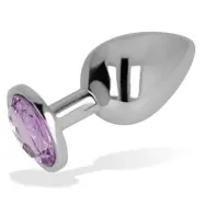 Öhmama! Analplugg med Lila Kristalldiamant 8 cm - Medium