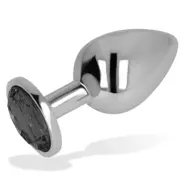 Öhmama! Analplugg med Svart Kristalldiamant - Small - 7 cm