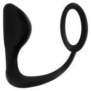 Addicted Toys - Analplugg med Penisring - Svart