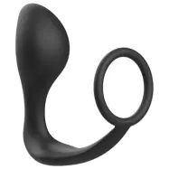 Addicted Toys - Analplugg med Silikon Penisring - Svart
