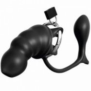 Anal Fantasy Ass-Gasm Kyskhetsbälte med Buttplug - Svart