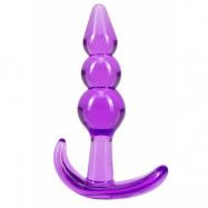 B Yours Triple Bead Anal Plug, Purple