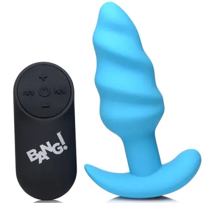 BANG! Vibrating Silicone Swirl Butt Plug