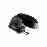 Black and White Fox Tail, Large Plug