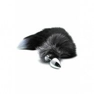 Black and White Fox Tail, Medium Plug