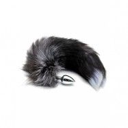 Black and White Fox Tail, Small Plug