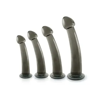 Black Axinite 4 in 1 Anal Plug Kit Set