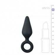 Black Buttplugs With Pull Ring - Small - Perfekt för nybörjare