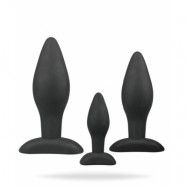 Black Silicone Buttplug Set