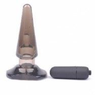 Black Vibrating Anal Plug