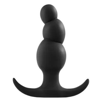 Blush: Anal Adventures, Platinum Stacked Plug, svart