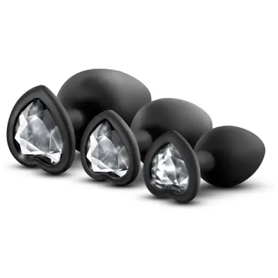 Blush - Bling Plugs Training Kit White Gems - Black
