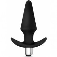 Luxe: Discover, Vibrating Silicone Anal Plug, svart