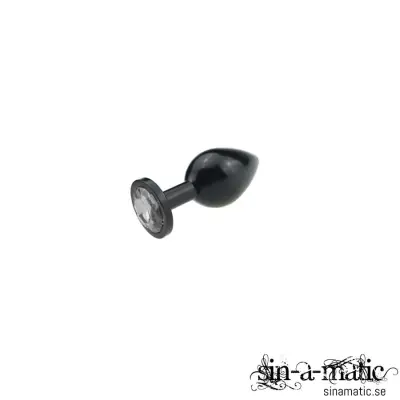 Buttplug - Anodized Black, black jewel 34mm