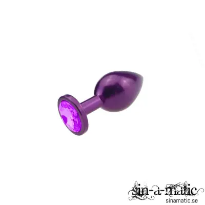 Buttplug - Anodized Purple, purple jewel 34mm