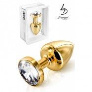 Buttplug Gold Crystal 25 mm