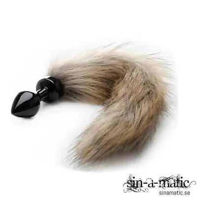 Buttplug med rävsvans - svart