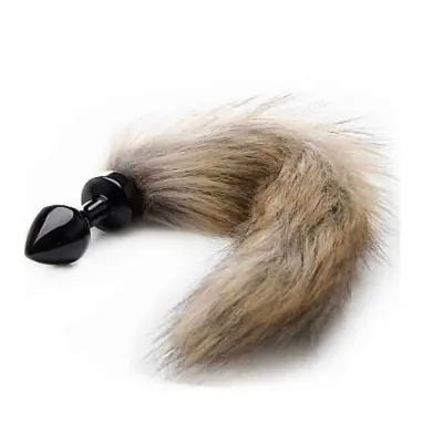 Buttplug med rävsvans - svart