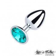 Buttplug, metall - small, ice blue