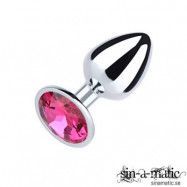 Buttplug, metall - small, pink