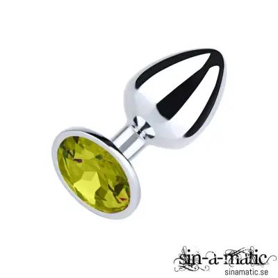 Buttplug, metall - small, yellow