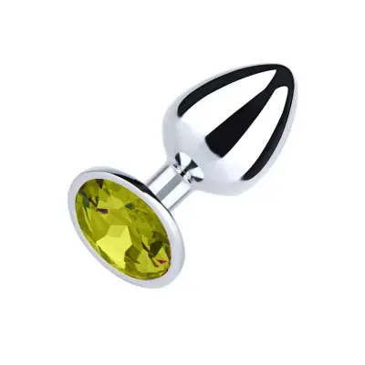 Buttplug, metall - small, yellow