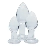 Clarity Utopian Trinity Glass Anal Plug Set