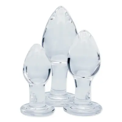 Clarity Utopian Trinity Glass Anal Plug Set