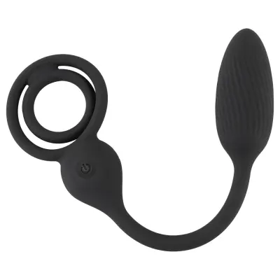 Cock And Ball Ring With A RC Butt Plug