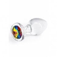 Crystal Desire Rainbow Buttplug, Medium