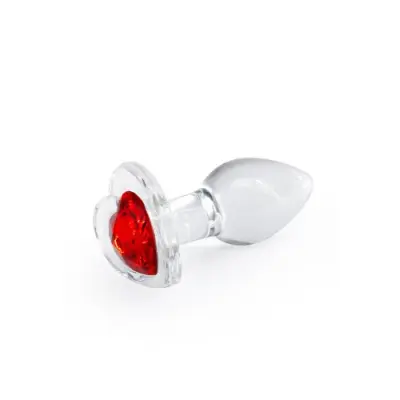 Crystal Desire Red Heart Buttplug, Small