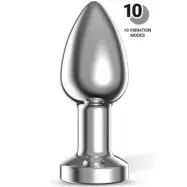 Dimpor Vibrating Chrome Anal Plug Medium