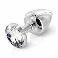 DIOGOL - ANNI BUTT PLUG ROUND SILVER PLATED 25 MM