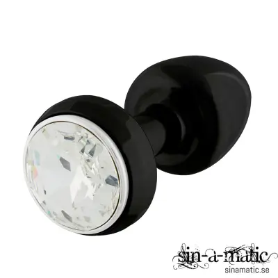 Diogol - Vibrating Metal Buttplug, svart