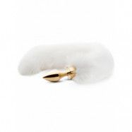 EasyToys: Fox Tail Plug No. 13, guld/vit