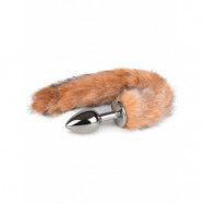 EasyToys: Fox Tail Plug No. 7, small, silver/brun