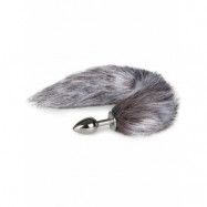 EasyToys: Fox Tail Plug No. 5, small, silver/grå