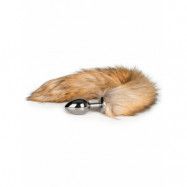 EasyToys: Fox Tail Plug No. 2, medium, silver/brun