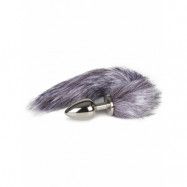 EasyToys: Fox Tail Plug No. 4, large, silver/grå