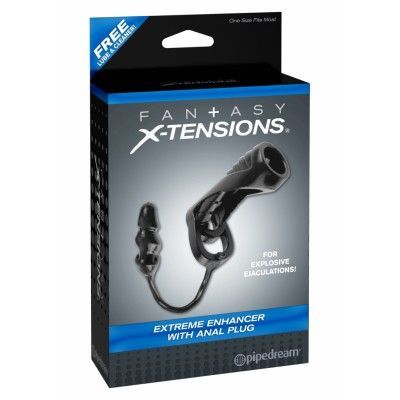 FANTASY X-TENSIONS EXTREME ENHANCER WITH ANAL PLUG - PENISÖVERDRAG MED ANALPLUGG