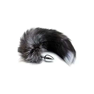 Fox Tail Plug Black& White Large
