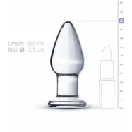 Gildo Clear Glass Buttplug 10cm Ø3,9cm