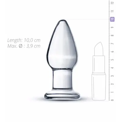 Gildo Clear Glass Buttplug 10cm Ø3,9cm